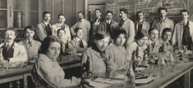 Etudiants de sciences en Sorbonne vers 1900